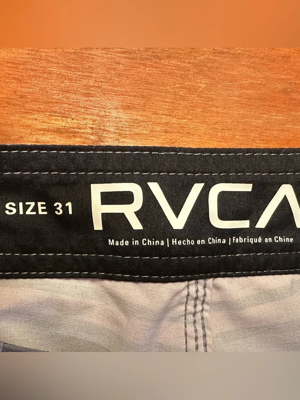 RVCA Men's Blue & Pink Striped Boardshorts